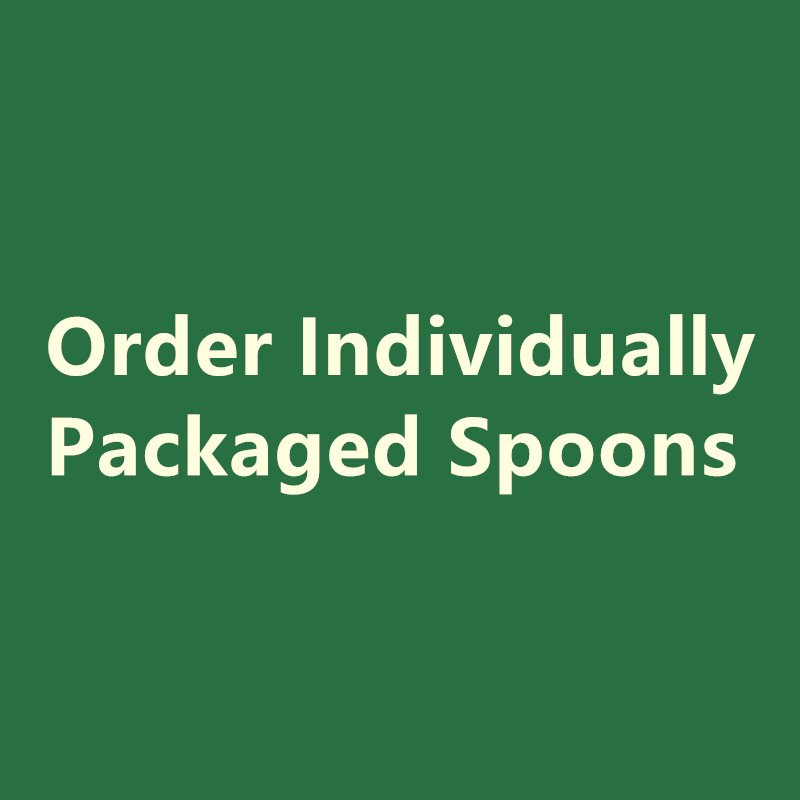 100% Compostable PLA Long Handle Spoon(7.87 Inch) | Pre-order for White Kraft Paper Packaging | Minimum Order 4,000 Pieces